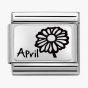 Nomination CLASSIC Composable Plates April Flower Charm 330112/16*