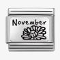 Nomination CLASSIC Composable Plates November Flower Charm 330112/23