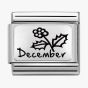 Nomination CLASSIC Composable Plates December Flower Charm 330112/24