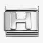Nomination CLASSIC Composable Oxidised Silver Letter H Charm 330113/08