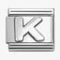 Nomination CLASSIC Composable Oxidised Silver Letter K Charm 330113/11