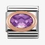 Nomination CLASSIC Rose Gold Purple Faceted Cubic Zirconia Charm 430601/001