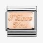 Nomination CLASSIC Rose Gold Plates I Love You Charm 430101/30