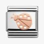 Nomination CLASSIC Rose Gold Plates Ladybird Charm 430104/07