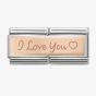 Nomination CLASSIC Rose Gold Double Engraved I Love You Charm 430710/04