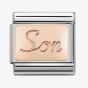 Nomination CLASSIC Rose Gold Engraved Son Charm 430108/07