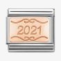 Nomination Classic Symbols '2021' Rose-Gold Charm 430101/51