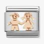 Nomination Composable CLASSIC Symbols Siblings Holding Hands Charm 430104/33
