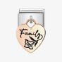 Nomination CLASSIC Composable Rose Gold Family Heart Pendant Charm 431803/04