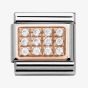 Nomination CLASSIC Rose Gold White Pavé Charm 430301/01