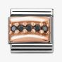 Nomination CLASSIC Rose Gold Black Cubic Zirconia Charm 430304/10
