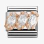 Nomination CLASSIC Rose Gold White Triptych Charm 430309/05