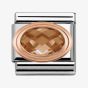Nomination CLASSIC Rose Gold Framed Faceted Champagne Cubic Zirconia Charm 430601/024