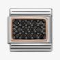 Nomination CLASSIC Rose Gold Black Cubic Zirconia Charm 430313/03