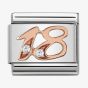 Nomination CLASSIC Rose Gold Number 18 Charm 430315/18
