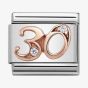 Nomination CLASSIC Rose Gold Numbers 30 Charm 430315/30