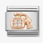 Nomination CLASSIC Rose Gold Cubic Zirconia Perfume Bottle Charm 430302/30