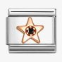 Nomination CLASSIC Rose Gold Symbols Black Star Charm 430305/38