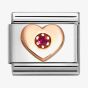Nomination CLASSIC Rose Gold Symbols Red Heart Charm 430305/41