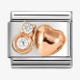 Nomination CLASSIC Rose Gold Cubic Zirconia Raised Heart Charm 430305/51