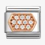Nomination CLASSIC Rose Gold Cubic Zirconia Hexagon Charm 430312/03*