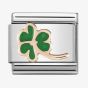 Nomination CLASSIC Rose Gold Green Clover Charm 430202/01