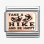 Nomination CLASSIC Rose Gold Plates Take A Hike & Be Happy Charm 430111/20