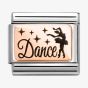 Nomination Stainless Steel 9ct Rose Gold Black Ballerina Dance Charm 430111/29