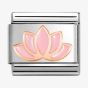 Nomination Stainless Steel 9ct Rose Gold Pink Lotus Flower Charm 430202/44