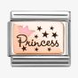 Nomination Stainless Steel 9ct Yellow Gold Pink Princess Crown Charm 430204/02