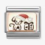 Nomination Classic Plates Christmas Puppy Charm 430204/07