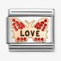Nomination Classic Rose Gold Red Love Butterfly Charm 430202/47