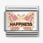 Nomination Classic Rose Gold Pink Happiness Butterfly Charm 430202/49