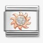 Nomination Composable Classic Rose Gold Glitter Sun Charm 430205/28