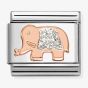 Nomination Composable Classic Rose Gold Glitter Elephant Charm 430205/36