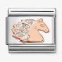 Nomination Composable Classic Rose Gold Glitter Horse Charm 430205/39