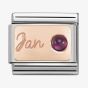 Nomination CLASSIC Rose Gold January Garnet Charm 430508/01