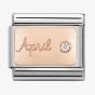 Nomination CLASSIC Rose Gold April Diamond Charm 430508/04