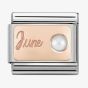 Nomination CLASSIC Rose Gold June White Pearl Charm 430508/06