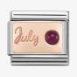 Nomination CLASSIC Rose Gold July Ruby Charm 430508/07