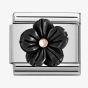Nomination CLASSIC Rose Gold Onyx Flower Charm 430510/01