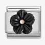 Nomination CLASSIC Rose Gold Onyx Flower Charm 430510/01