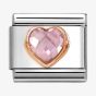 Nomination CLASSIC Rose Gold Cubic Zirconia Light Pink Heart Charm 430607/003