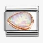 Nomination Stainless Steel 9ct Rose Gold Pink Opal Left Charm 430513/38