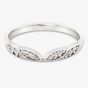 9ct White Gold Diamond Leaf Wedding Ring 10201/9W/DQ10