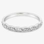 9ct White Gold Diamond Leaf Half-Eternity Ring 10247/9W/DQ10