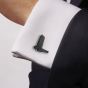 Lalique Mens Dragonfly Mascot Black Cufflinks 10337100
