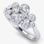 Platinum 1.18ct Diamond Swirl Cluster Ring 10389/PL/DQ10