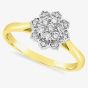9ct Two Colour Gold 0.21ct Diamond Flower Engagement Ring 10412/9WT/DQ10