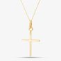 9ct Yellow Gold Fancy Cross Pendant Necklace 1.64.2581